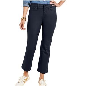 Talbots dark navy blue waxed/coated Demi Boot Crop Jean, size 4P